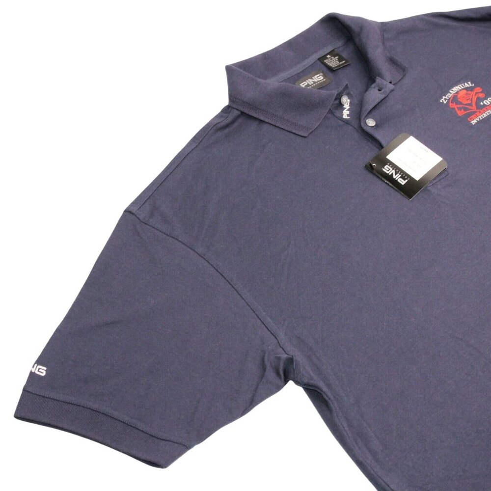 Ping Collection Mens XL Navy Blue Performance Activewear Pro Golf Polo Shirt - Picture 11 of 12